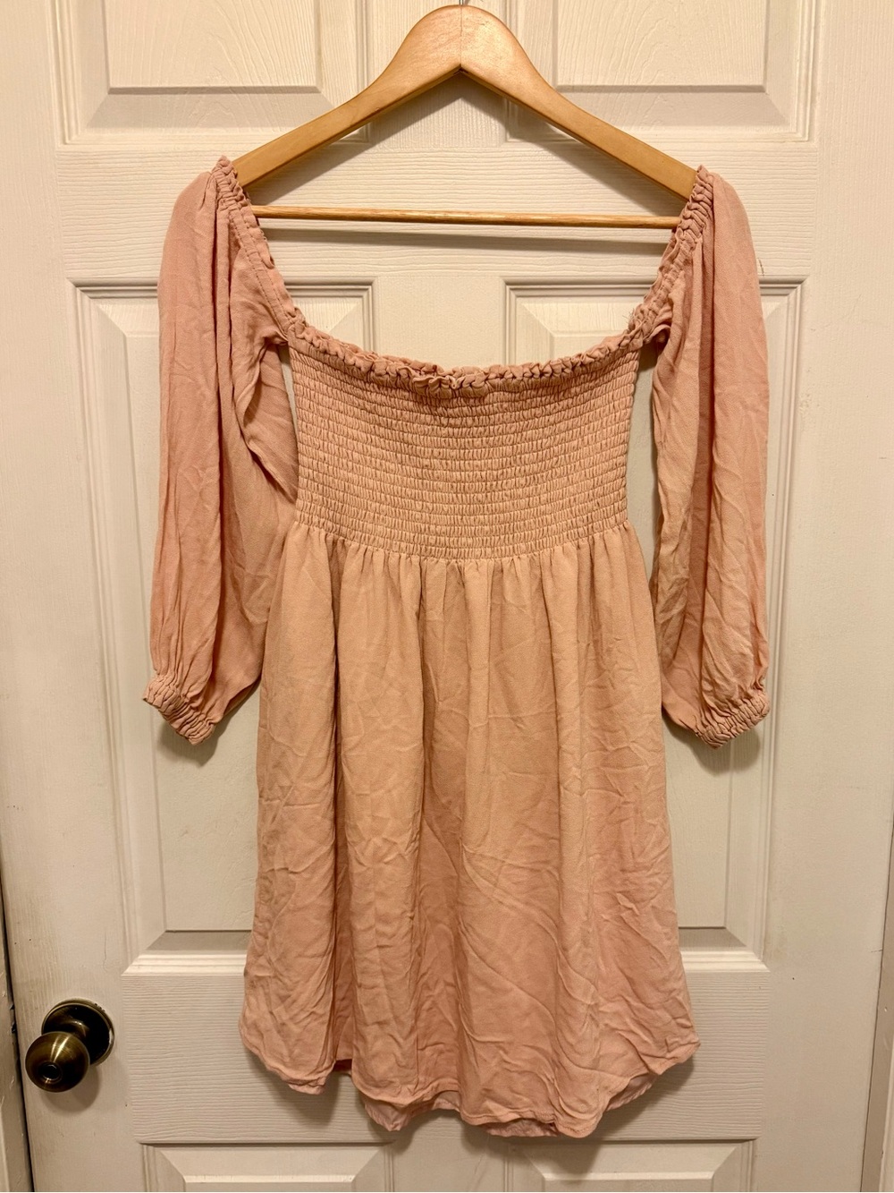 Forever 21 Blush Pink Smocked Top